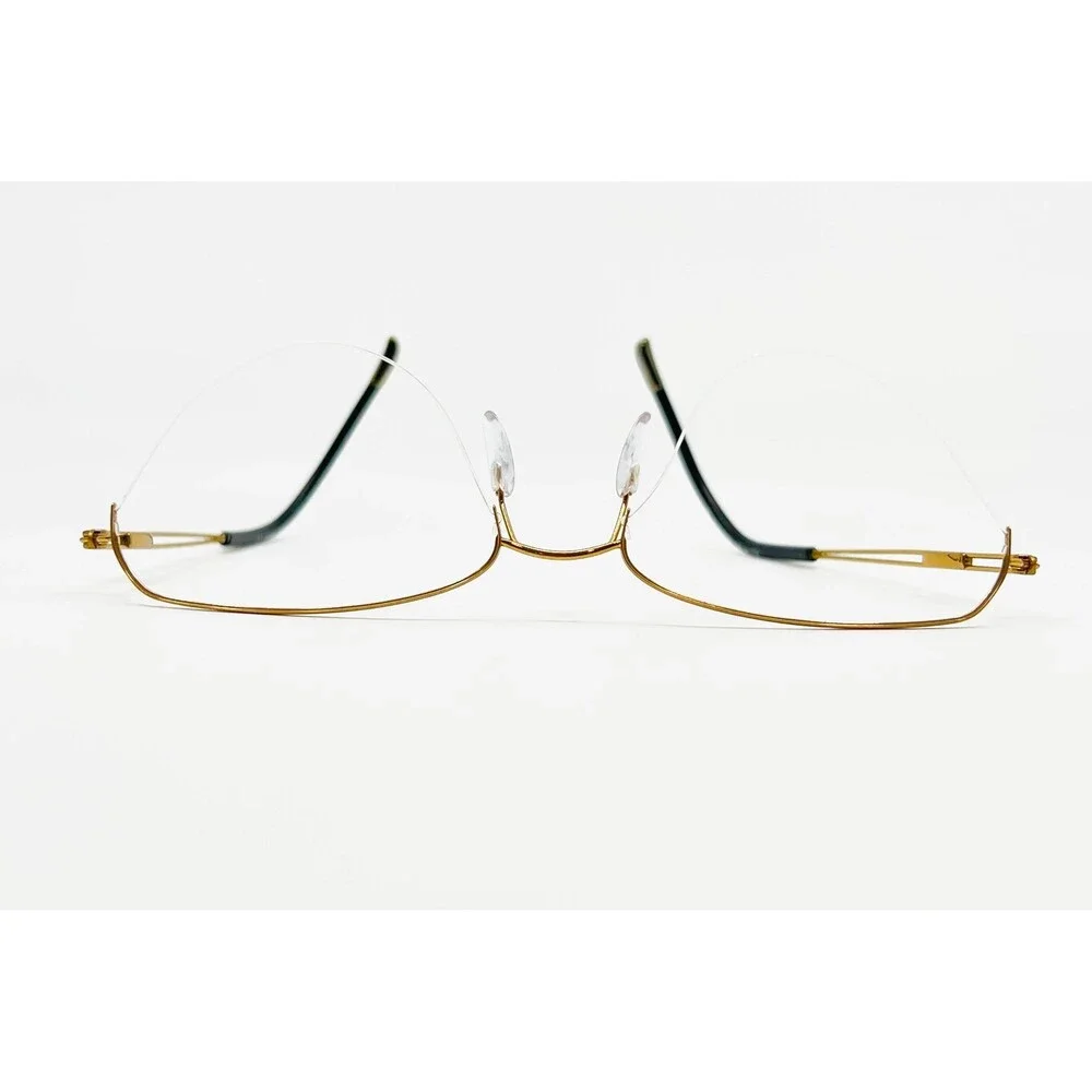 Silhouette Eyeglasses Unisex Gold Semi Rimless Titanium 4337 40 6052 54-17-140
